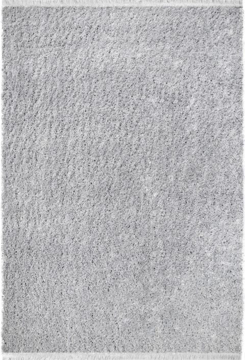 Harmaa, hapsullinen, korkeanukkainen Sofi-käytävämatto.