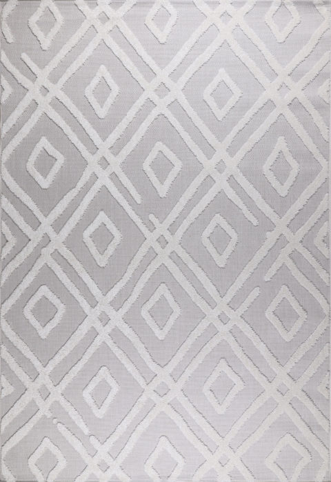 Salmiakkikuviollinen, beige Nova Mila-keskilattiamatto.